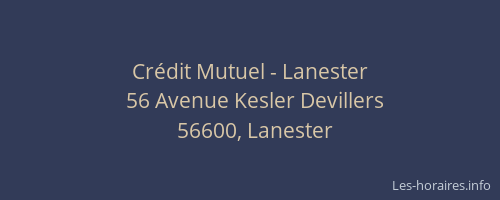 Cr&eacute;dit Mutuel - Lanester