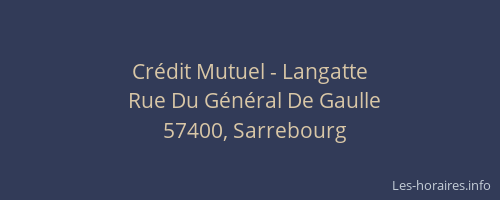 Cr&eacute;dit Mutuel - Langatte