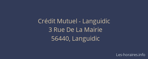 Cr&eacute;dit Mutuel - Languidic