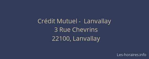 Cr&eacute;dit Mutuel -  Lanvallay