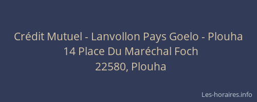 Cr&eacute;dit Mutuel - Lanvollon Pays Goelo - Plouha