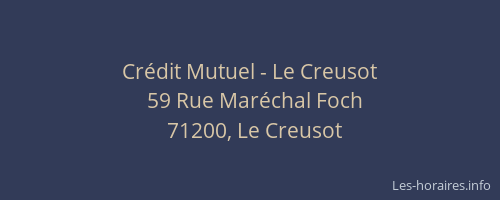 Cr&eacute;dit Mutuel - Le Creusot
