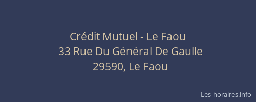 Crédit Mutuel - Le Faou