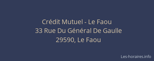 Cr&eacute;dit Mutuel - Le Faou