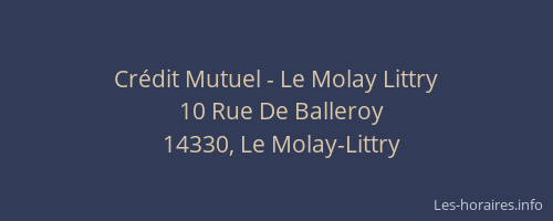 Crédit Mutuel - Le Molay Littry
