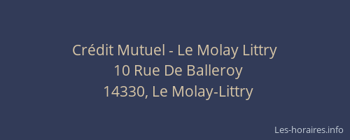 Cr&eacute;dit Mutuel - Le Molay Littry