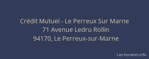 Crédit Mutuel - Le Perreux Sur Marne