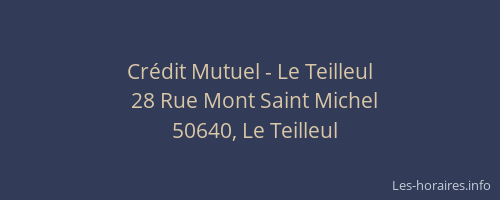 Cr&eacute;dit Mutuel - Le Teilleul