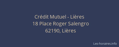 Cr&eacute;dit Mutuel - Li&egrave;res
