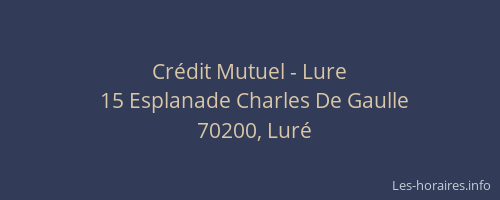 Cr&eacute;dit Mutuel - Lure