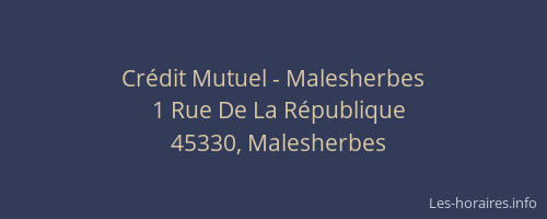 Cr&eacute;dit Mutuel - Malesherbes