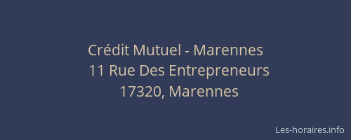 Cr&eacute;dit Mutuel - Marennes
