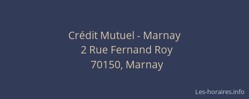 Crédit Mutuel - Marnay