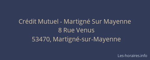 Cr&eacute;dit Mutuel - Martign&eacute; Sur Mayenne