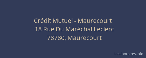 Crédit Mutuel - Maurecourt
