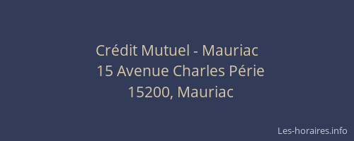 Crédit Mutuel - Mauriac