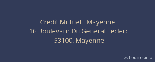 Crédit Mutuel - Mayenne