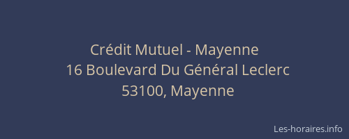 Cr&eacute;dit Mutuel - Mayenne