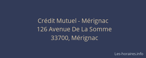 Crédit Mutuel - Mérignac
