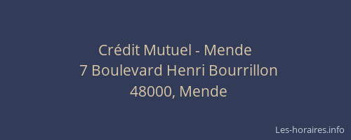 Cr&eacute;dit Mutuel - Mende