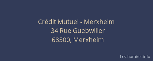 Cr&eacute;dit Mutuel - Merxheim
