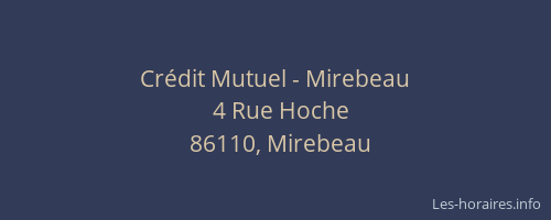 Crédit Mutuel - Mirebeau