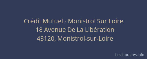 Crédit Mutuel - Monistrol Sur Loire