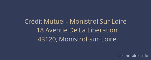 Cr&eacute;dit Mutuel - Monistrol Sur Loire
