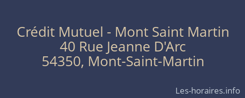 Cr&eacute;dit Mutuel - Mont Saint Martin