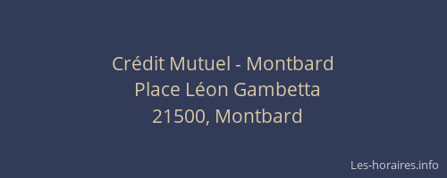 Crédit Mutuel - Montbard