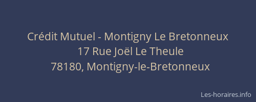 Crédit Mutuel - Montigny Le Bretonneux