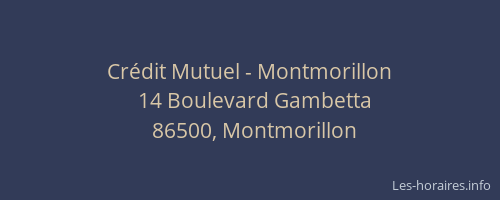 Cr&eacute;dit Mutuel - Montmorillon