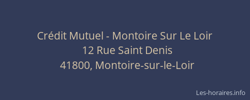 Crédit Mutuel - Montoire Sur Le Loir