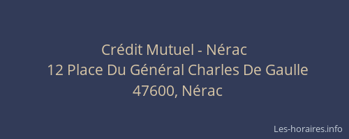 Crédit Mutuel - Nérac