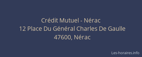 Cr&eacute;dit Mutuel - N&eacute;rac