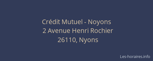 Cr&eacute;dit Mutuel - Noyons