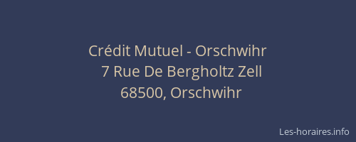 Cr&eacute;dit Mutuel - Orschwihr