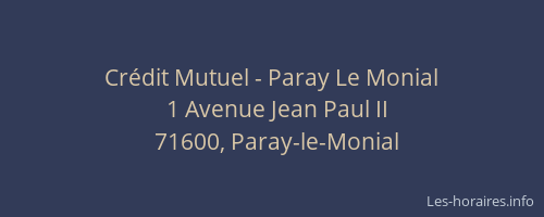 Cr&eacute;dit Mutuel - Paray Le Monial