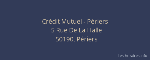Cr&eacute;dit Mutuel - P&eacute;riers