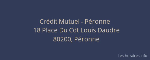 Cr&eacute;dit Mutuel - P&eacute;ronne