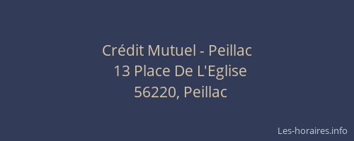 Cr&eacute;dit Mutuel - Peillac