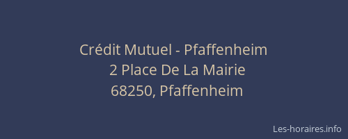 Cr&eacute;dit Mutuel - Pfaffenheim