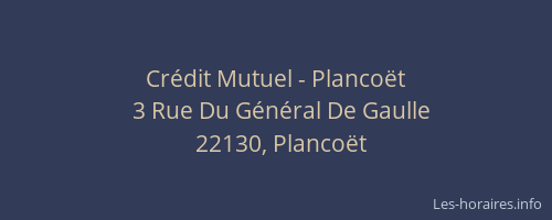 Cr&eacute;dit Mutuel - Planco&euml;t