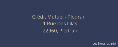 Crédit Mutuel - Plédran