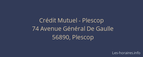 Cr&eacute;dit Mutuel - Plescop