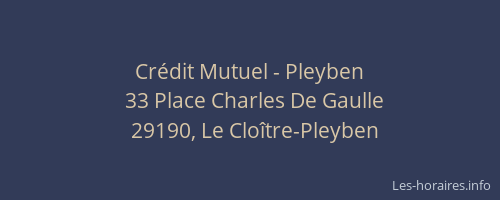 Cr&eacute;dit Mutuel - Pleyben