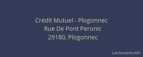 Cr&eacute;dit Mutuel - Plogonnec