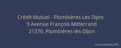 Crédit Mutuel - Plombières Les Dijon