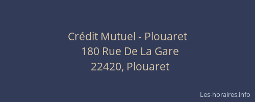 Cr&eacute;dit Mutuel - Plouaret