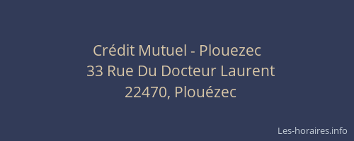 Cr&eacute;dit Mutuel - Plouezec